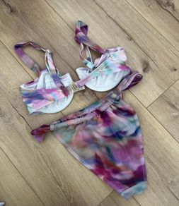 Asos marble print bikini size 10