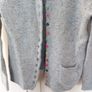 Heyton Light Blue Fleck Cardigan Multicoloured Buttons S10 Image 3