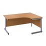 New Radial / Corner Desk 1800 x 1200mm - Nova Oak Image 2