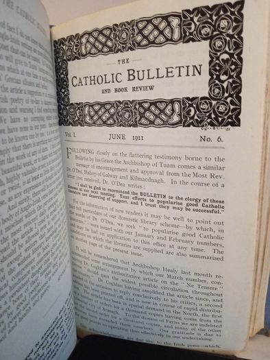 The Catholic Bulletin Vol. 1. January to December, 1911 Published by M.H. Gill & Son Ltd., Dublin (HQ794)