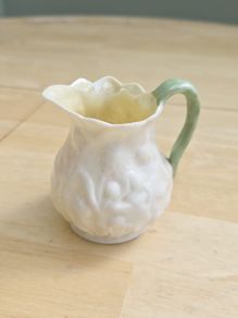 Antique Belleek 2nd Period Black Mark Small Jug