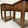 Pair of Vintage Solid Oak Country-Style Nightstands Image 2