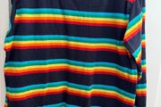 Next navy rainbow stripe top