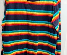 Next navy rainbow stripe top
