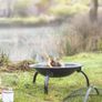 Camping Firebowl with Grill, Folding Legs and Carry Bag - Black Image 5