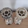 Pair of vintage Lanthe England silver plated flower bud vases Image 3