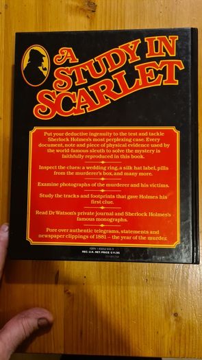 A Study In Scarlet. A Sherlock Holmes Murder Mystery. Based On The Famous Story By Sir Arthur Conan Doyle. Large Volume Hardback In Very Good Condition. S