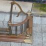 a antique solid brass fender 4 foot long Image 2