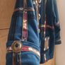 Vintage Coloratura Blue 100% Wool Coat, Ladies M/L Medium Large Aztec Southwest Classic Heavy Warm Jacket Image 8