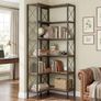 5-Tier L-Shaped Corner Bookshelf Image 9