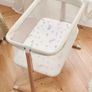 ZiZee Breathable Rocking Crib - Scandinavian Walnut/Ecru Image 2