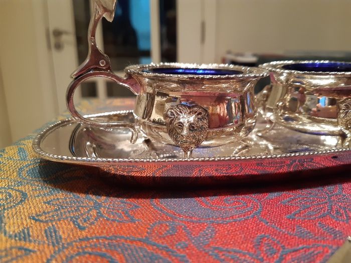 Vintage Condiment Set - Silver Plated