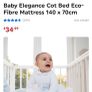 Cot and Mattress Image 3