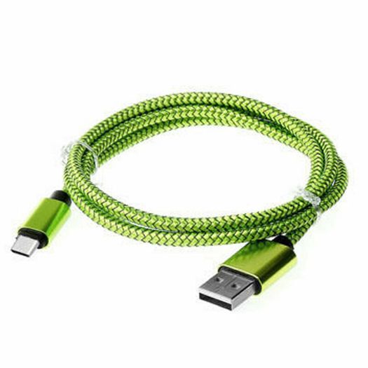 2 x USB-C Fast Charging QC 3.0/2.0 (1.0 M) & Data Sync Nylon Braided Cable (Brand New/Warranty)
