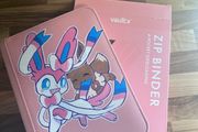 Vaultx Pokemon binder 4 pocket sylveon eevee pink binder