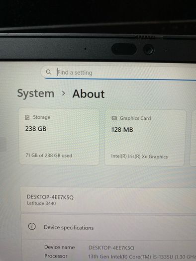 Dell Latitude 3440 i5 pro 64gb ram 256ssd win 11 pro