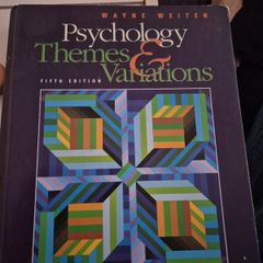 Psychology Themes and Variations Wayne Weiten
