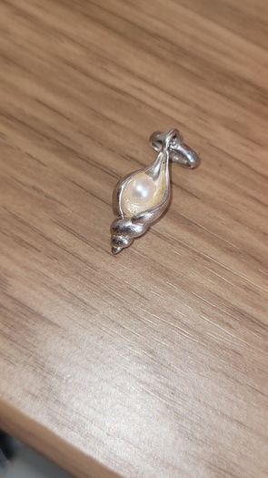 Genuine Links of London Sterling Silver Pearl Seashell Charm