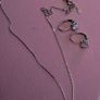 Sterling Silver 1/2 carat each, Moissanite drop earrings and pendant necklace set New Image 5