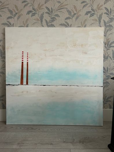 Poolbeg chimneys painting