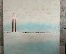 Poolbeg chimneys painting