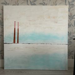 Poolbeg chimneys painting