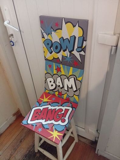 3 small canvasses