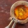 Baltic Amber clip-on earrings in sterling silver Image 3