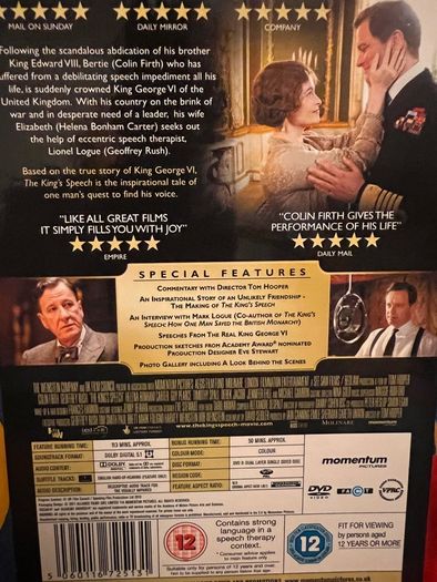 The Kings Speech, DVD