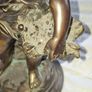 Antique 19th Century Bronze patinated metal sculpture in the style of Bacchus with Cymbals after the French sculptor Clodion Image 3
