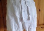 Size 10 White Linen Shorts
