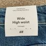 H&M ladies blue wide leg high waist jeans - Size UK 10 - NEW Image 3