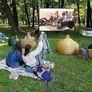 Screen with Stand Portable 100inch Projection Screen lejiada 16:9 4K HD Projections Movies Screen with Carry Bag for Indoor Outdoor Home Theater Backyard Cinema Travel Image 3