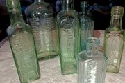 Old green bottles Lipton and others