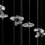 White Ceiling Lamp with Glittering Glass Crystal Beads 8 x G9 29 cm Image 4