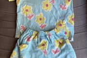 Zara girls blue floral shorts &amp; top aged 2-3 years