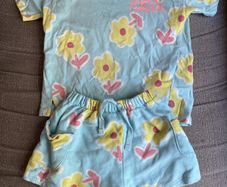 Zara girls blue floral shorts & top aged 2-3 years