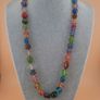 MultiColor Venetian Style Aventurine & Skunk Glass Beads Necklace Image 6