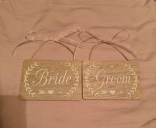 Bride & groom's sign