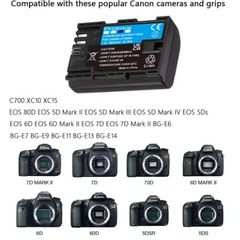 Lp-e6 Lpe6 Lp-e6n Battery For Canon Eos 5d Mark Iv 5d2 5ds R Mark Ii 2 Iii 3 6d 60d 60da 7d 7d2 7dii 70d