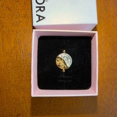 Pandora Sun &Moon Reversible Medallion Ring Sterling silver, 14k gold plating BRAND NEW