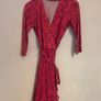 Silk Diane von Furstenberg DVF Irina wrap dress in Shalamar Trellis Pink Image 2