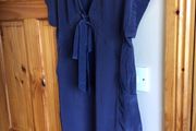whistles Blue silk dress size 10 includes postage
