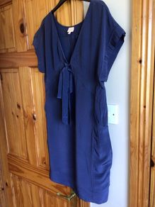 whistles Blue silk dress size 10 includes postage