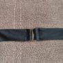 Black satin and silver details stretchy belt Image 3
