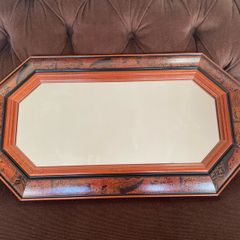 Vintage Late 20th C Medium Sized Octagonal Chinoiserie Mirror