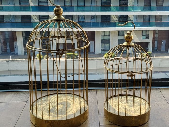Gold decorative birdcages