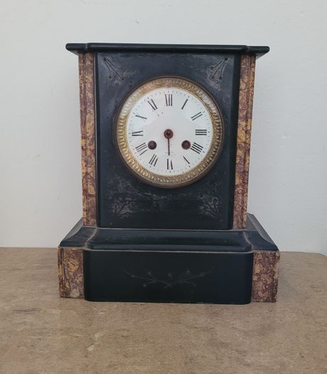 Victorian slate & marble clock