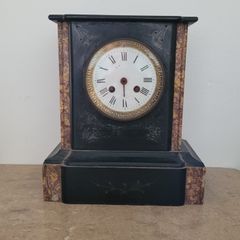Victorian slate & marble clock