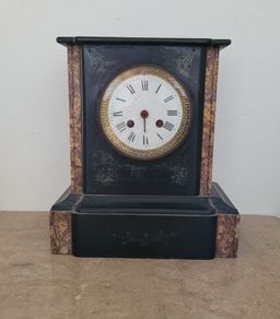 Victorian slate & marble clock